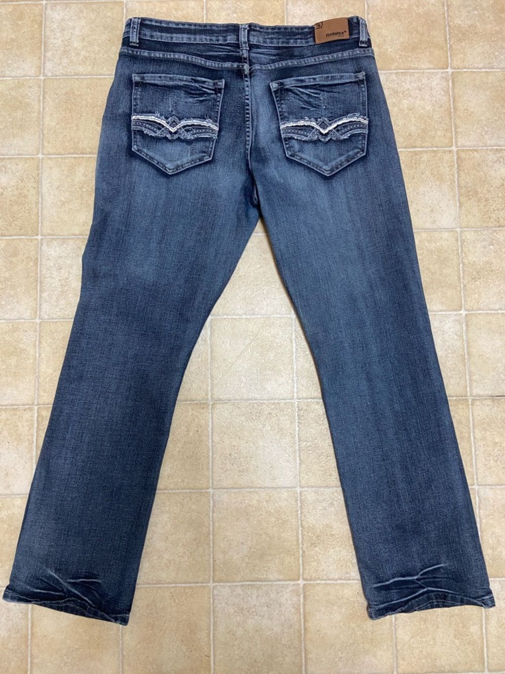 Flypaper Jeans Men's Straight Jeans in Dark Blue Wash Size W36XL32